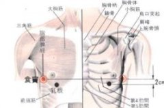 膺窗(Yīngchuāng)穴 - 胸部穴位