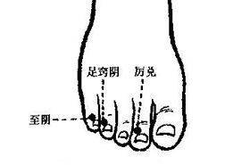 足窍阴(Zúqiàoyīn)穴 - 足底穴位